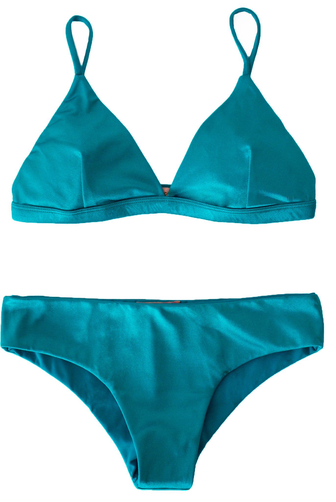 Elegance's designer blue turquoise triangle swimwear