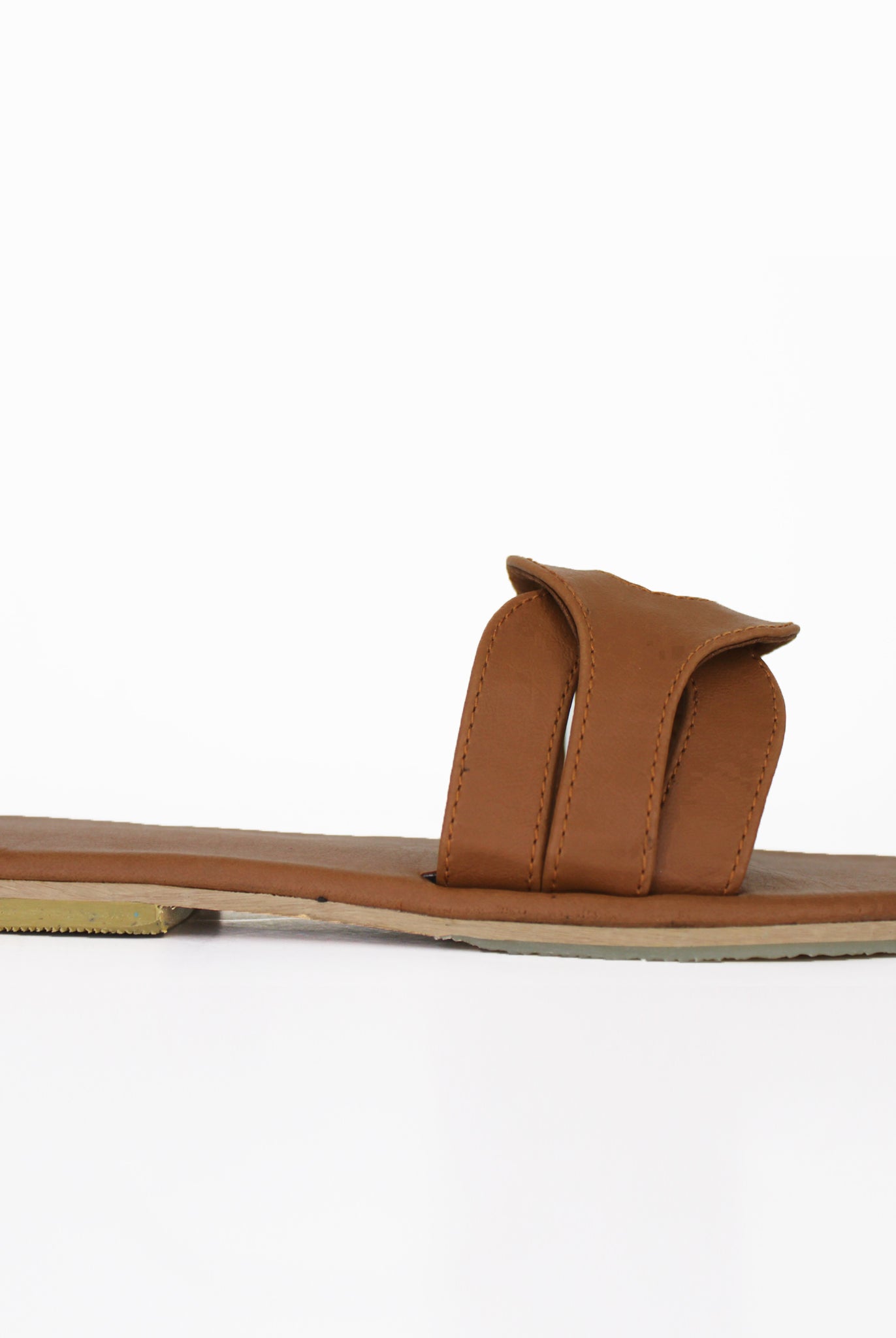 Elegance's brown slip on women sandals