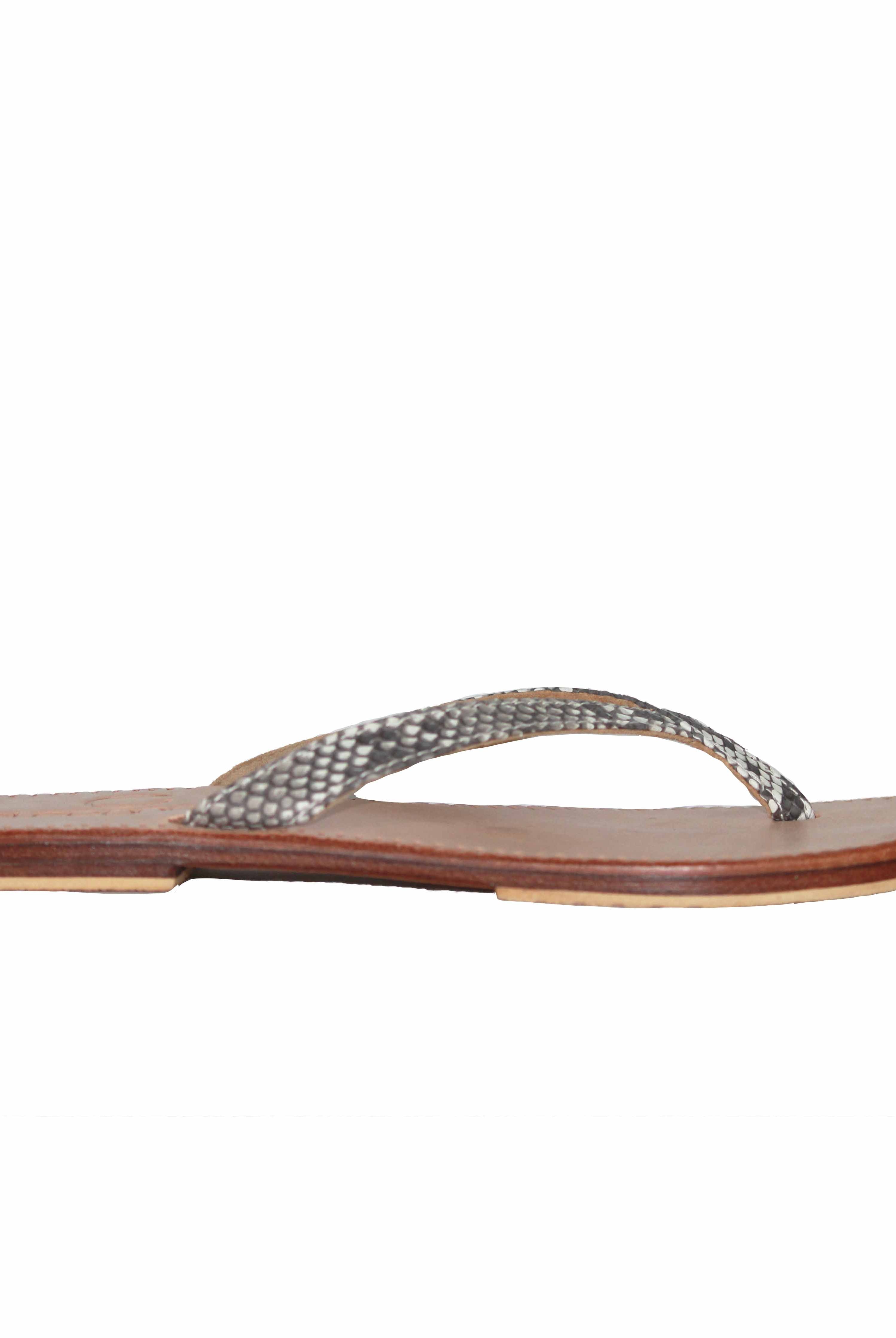 Elegance's women python skin sandals