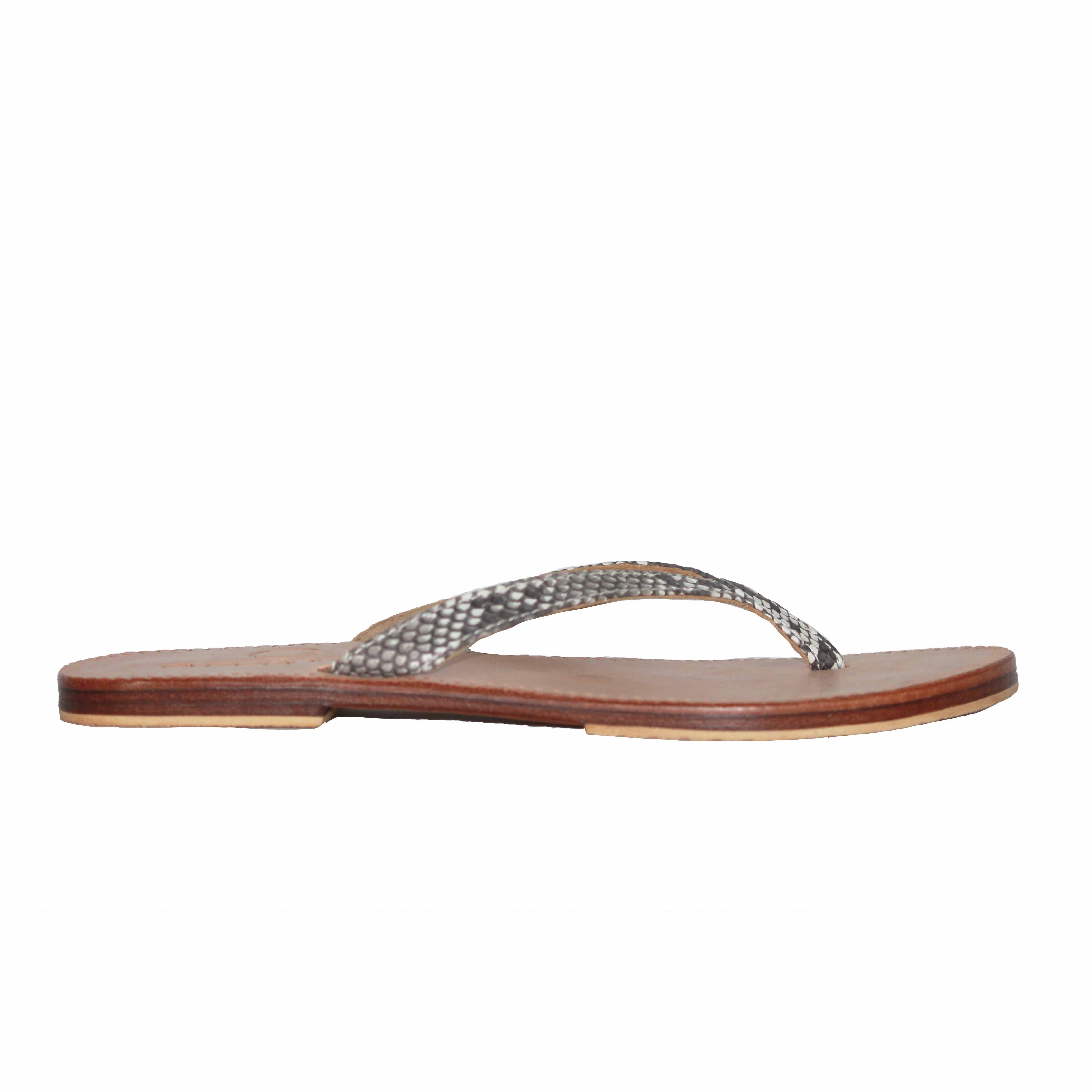 Elegance's women python skin sandals