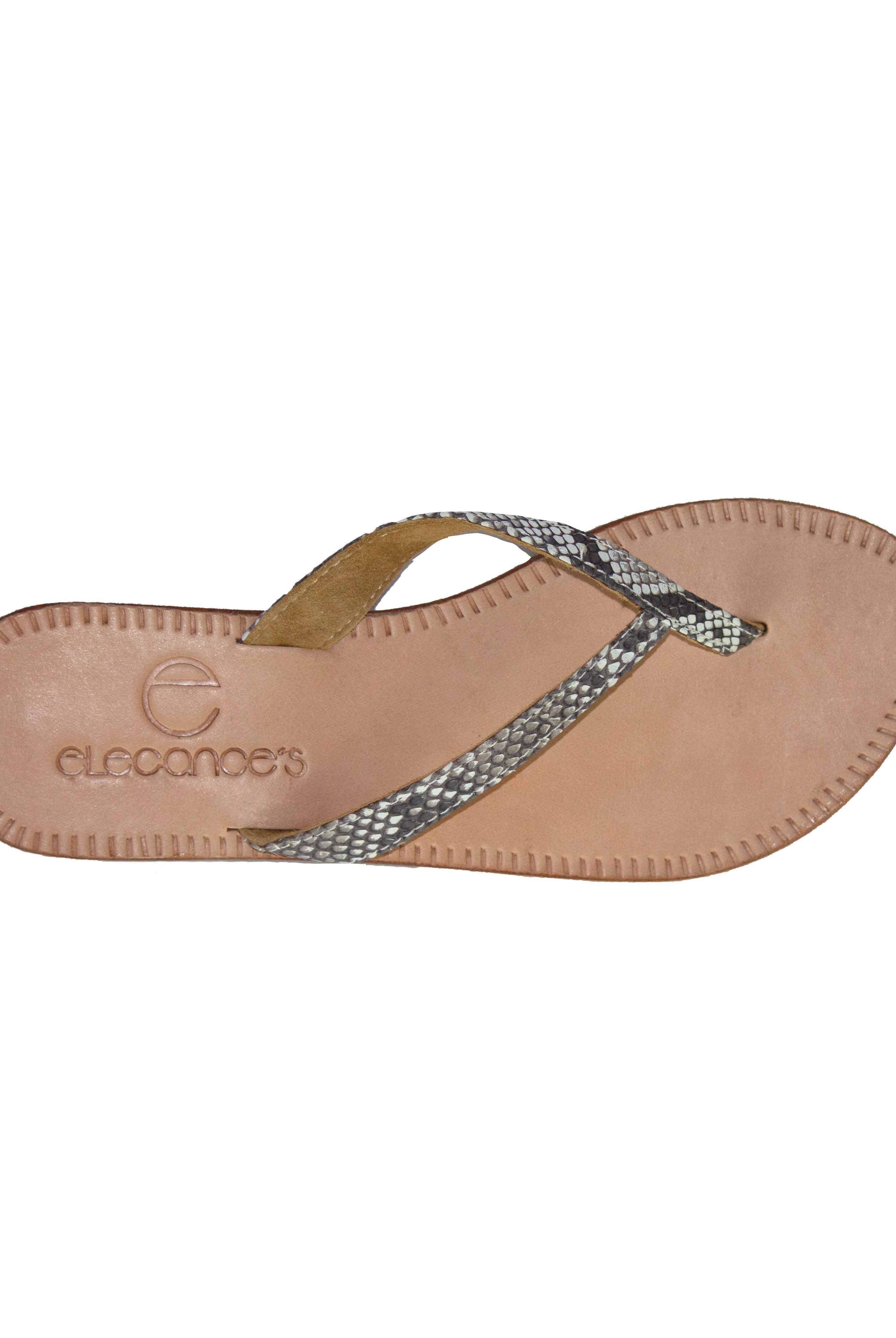 Elegance's women python skin sandals