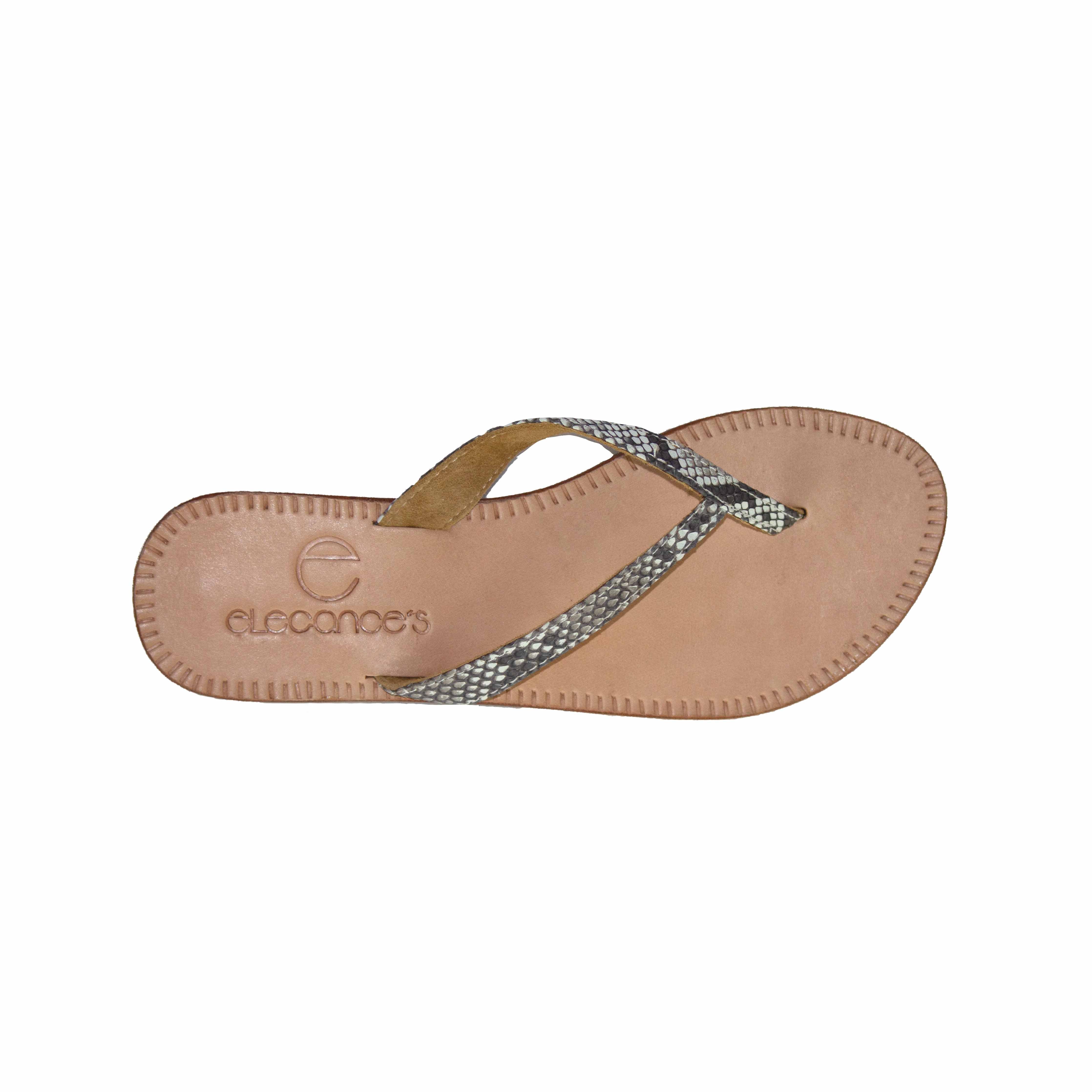 Elegance's women python skin sandals