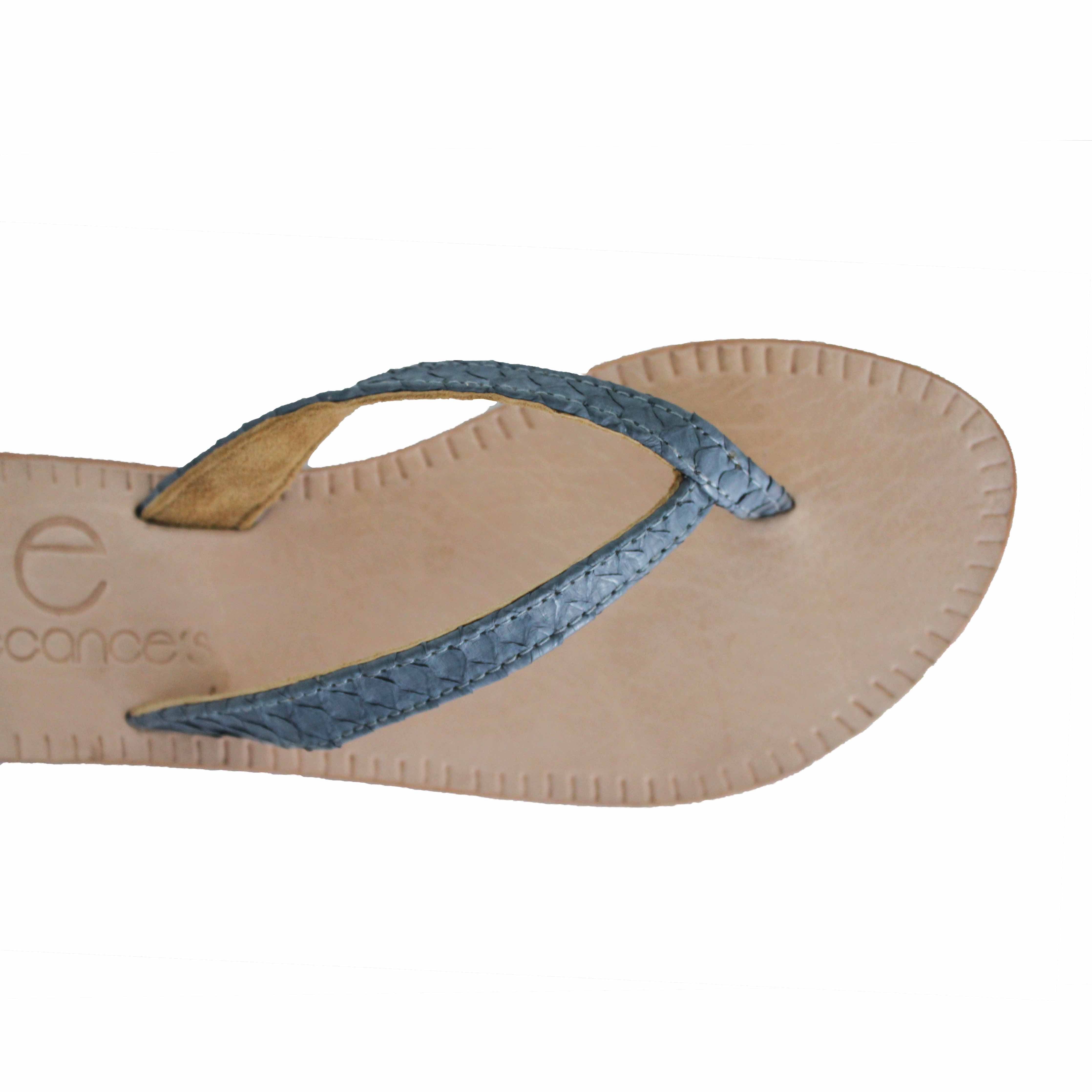 Elegance's women python grey sandals