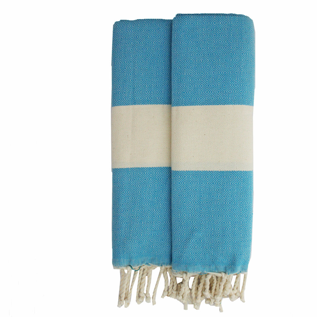 Elegance's blue beach fouta towel