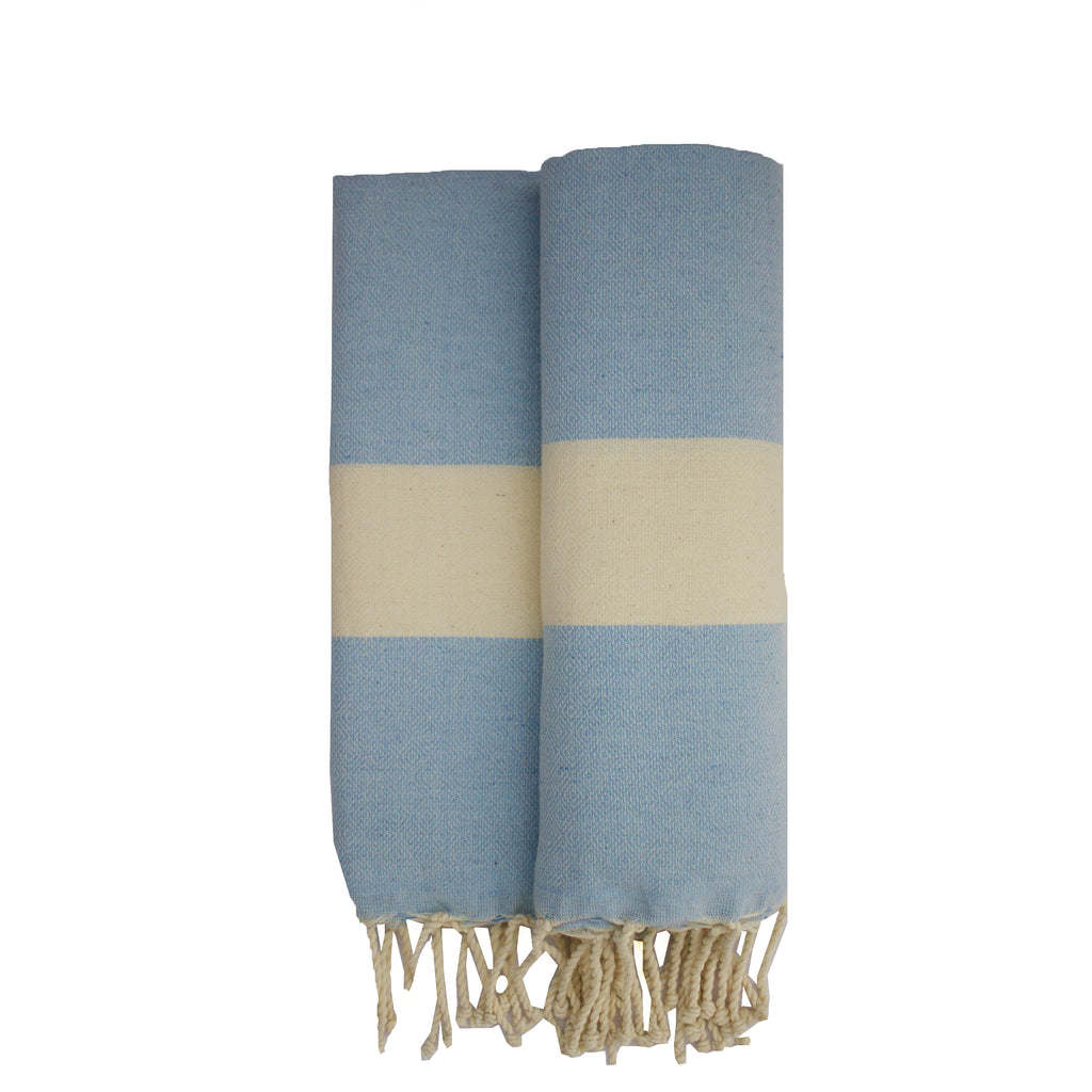 Elegance's blue beach fouta towel