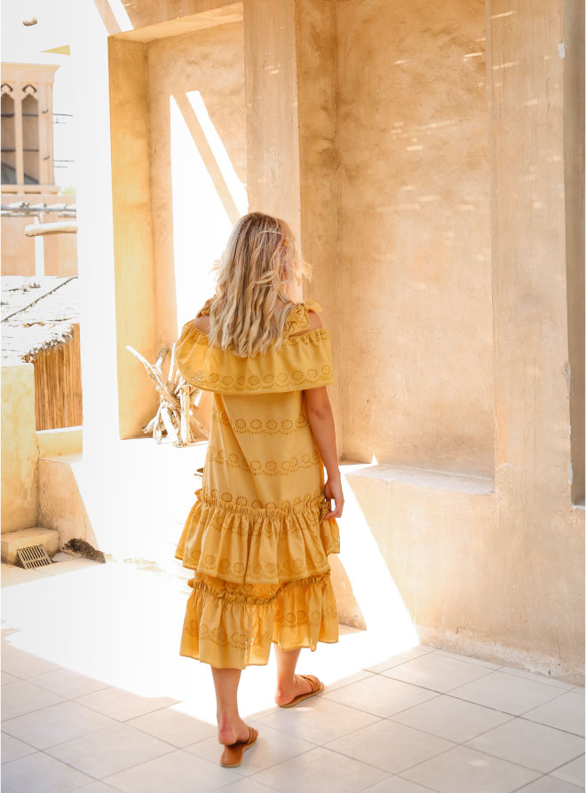 Elegances cotton summer dress online Dubai 