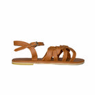 Elegance's brown women braided sandals